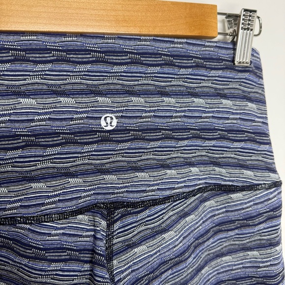 LULULEMON Space Dye Blue Wunder Under Crop Leggings - Picture 5 of 6